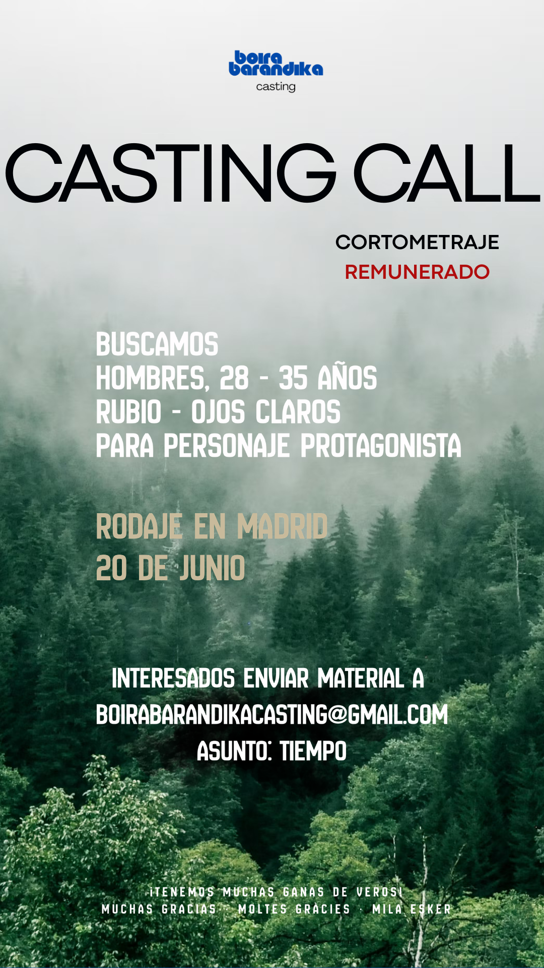 ACTOR RUBIO DE OJOS CLAROS PARA PERSONAJE PROTAGONISTA