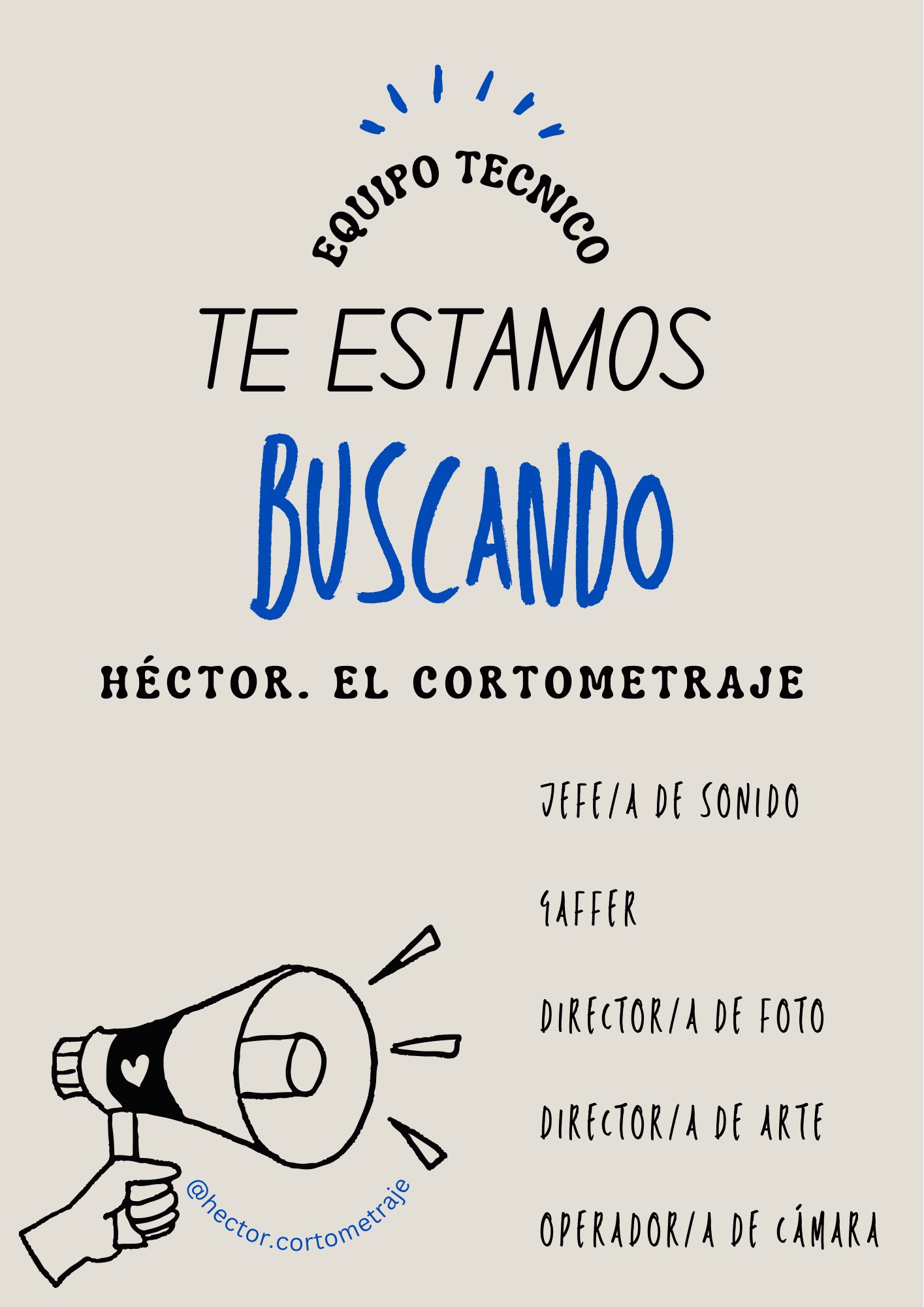 VALENCIA. Se busca equipo técnico para el cortometraje