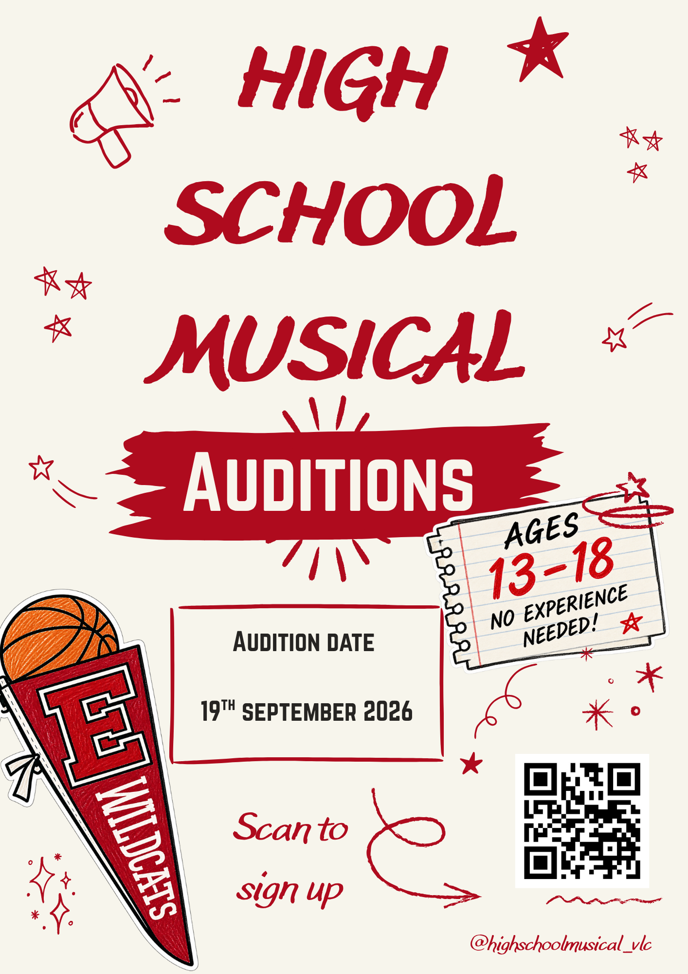 🎭 CASTING CALL – HIGH SCHOOL MUSICAL (AMATEUR PRODUCTION) 🎭 – EN INGLES