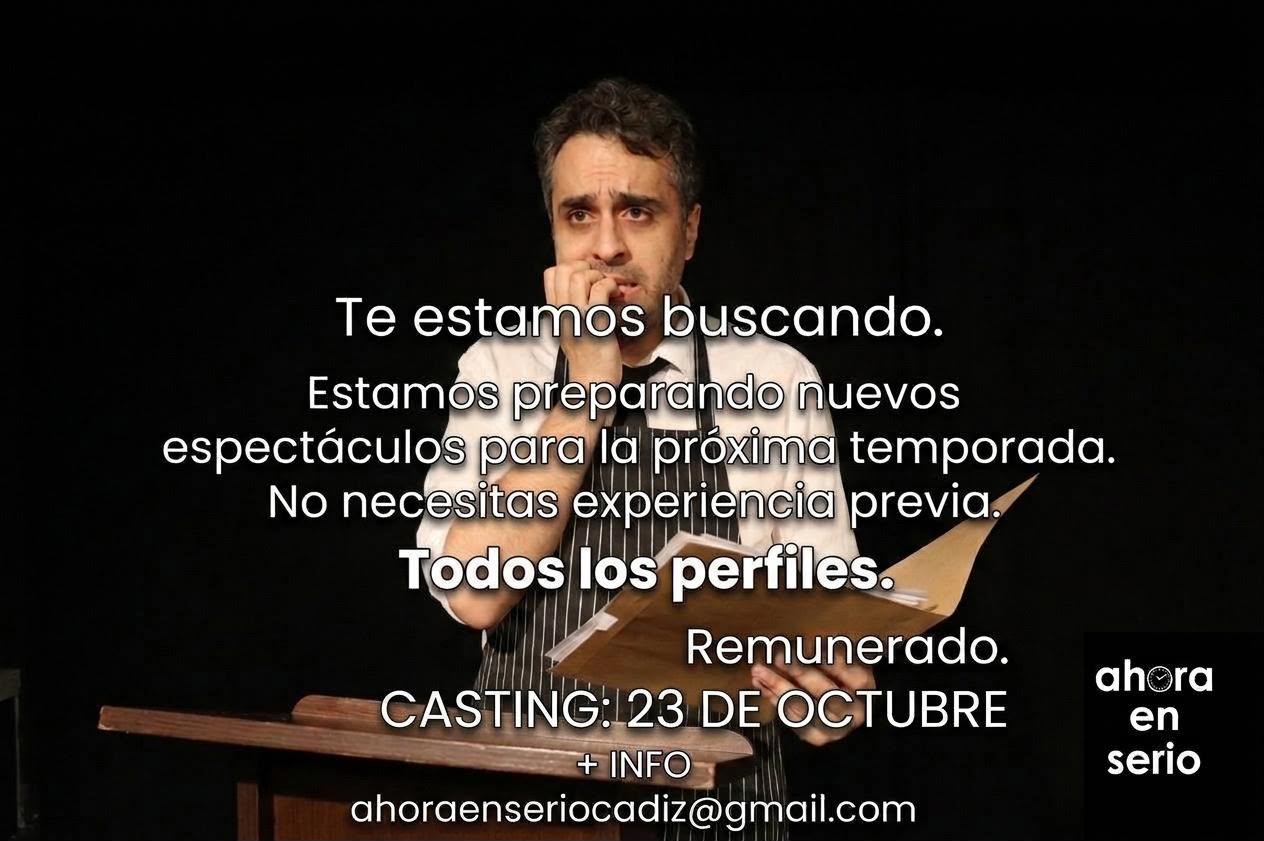 Actores para Compañía Teatral Gaditana en Cádiz