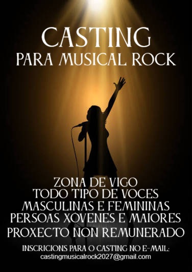 Casting para Musical Rock en Vigo